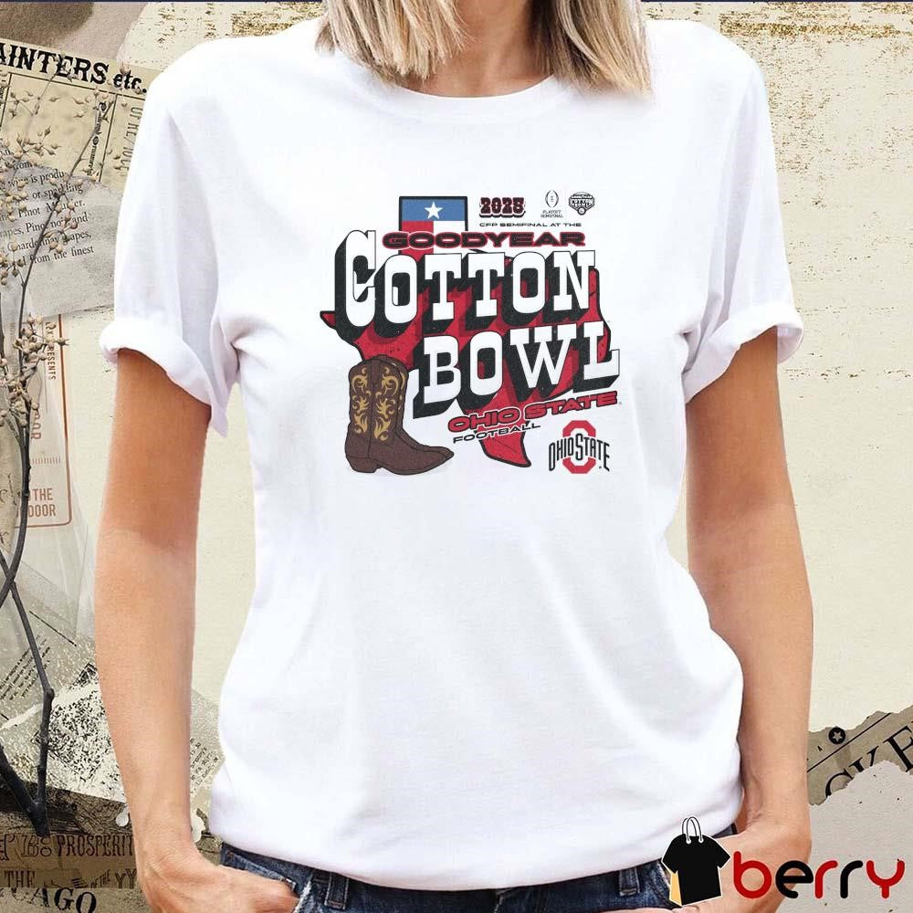 Ohio State Buckeyes 2025 College Football Playoff Semifinal At The Goodyear Cotton Bowl Classic Bound Vintage NCAA t-shirt
