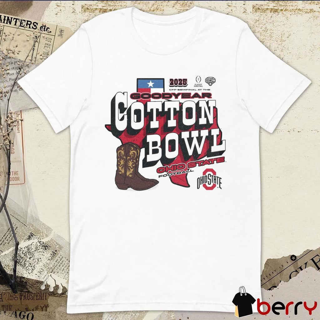 Ohio State Buckeyes 2025 College Football Playoff Semifinal At The Goodyear Cotton Bowl Classic Bound Vintage NCAA t-shirt
