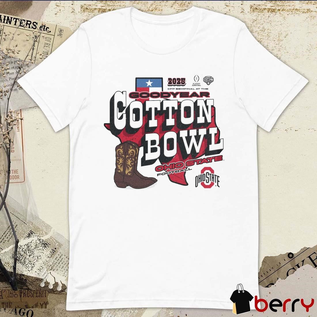 Ohio State Buckeyes 2025 College Football Playoff Semifinal At The Goodyear Cotton Bowl Classic Bound Vintage NCAA t-shirt