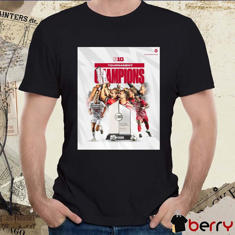Ohio State Men’s Soccer 2024 Big Ten Tournament Champions Art Poster t-shirt