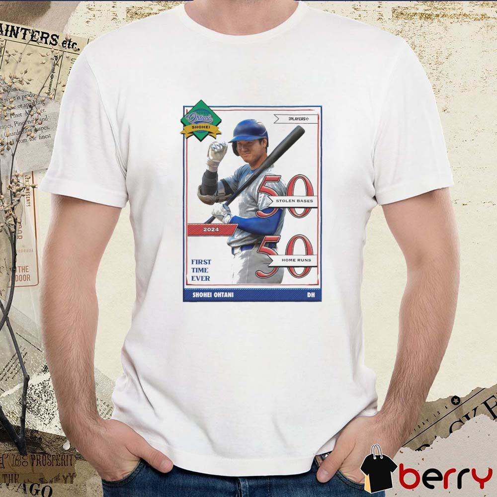 Ohtani Shohei Los Angeles Dodgers 50 Stolen Bases 50 Home Runs First Time Ever 2024 t-shirt