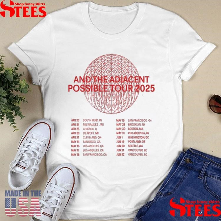 Ok Go Tour 2025 And The Adjacent Possible Tour 2025 Shirts
