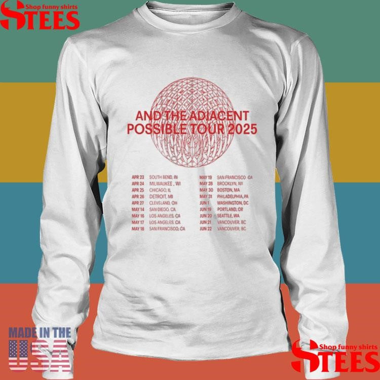 Ok Go Tour 2025 And The Adjacent Possible Tour 2025 Shirts