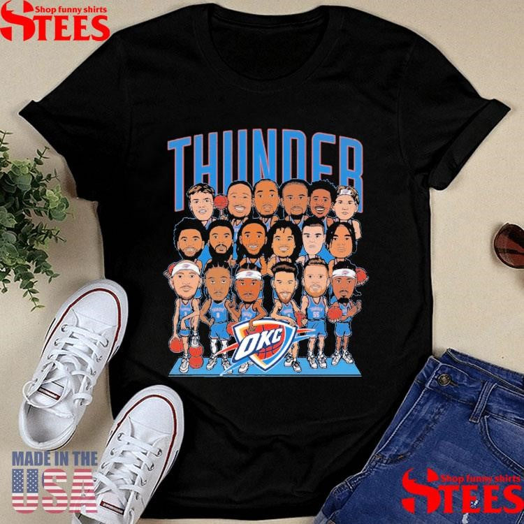 Okc Thunder 2024-25 Roster Caricature Shirts