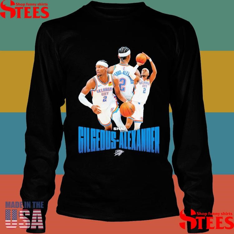Okc Thunder Shai Gilgeous-alexander Player Nba Shirts