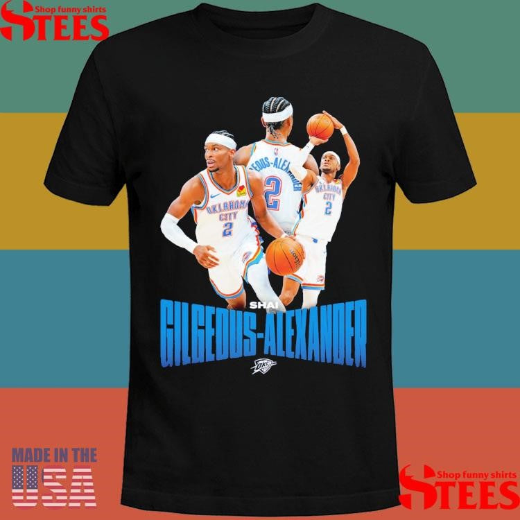 Okc Thunder Shai Gilgeous-alexander Player Nba Shirts