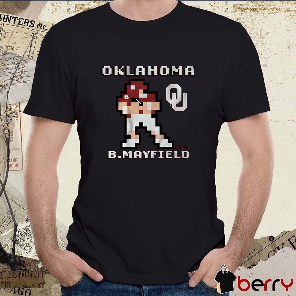 Oklahoma Sooners Football NCAA Baker Mayfield Retro Baller t-shirt
