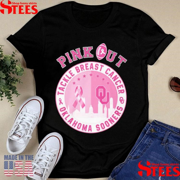 Oklahoma Sooners Pink Out Tackle Breast Cancer Awareness T-shirt