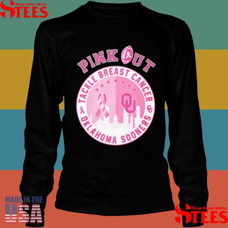 Oklahoma Sooners Pink Out Tackle Breast Cancer Awareness T-shirt