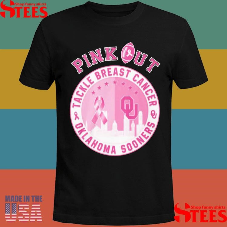 Oklahoma Sooners Pink Out Tackle Breast Cancer Awareness T-shirt