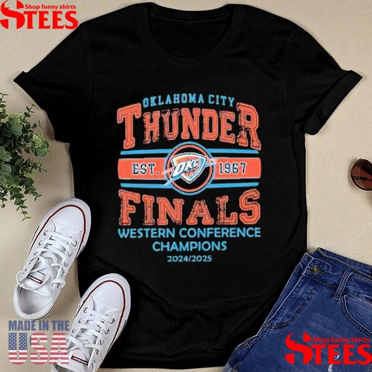 Oklahoma Thunder Western Conference Champions 2025 T-shirt