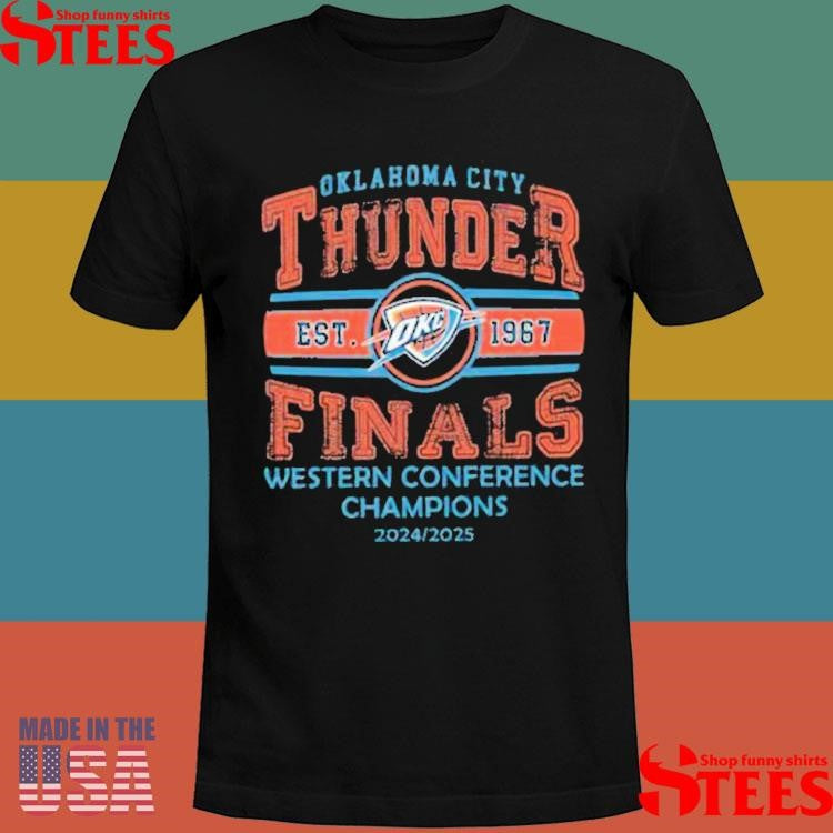 Oklahoma Thunder Western Conference Champions 2025 T-shirt