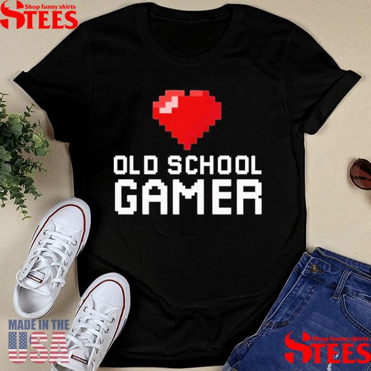 Old School Gamer Heart T-shirt
