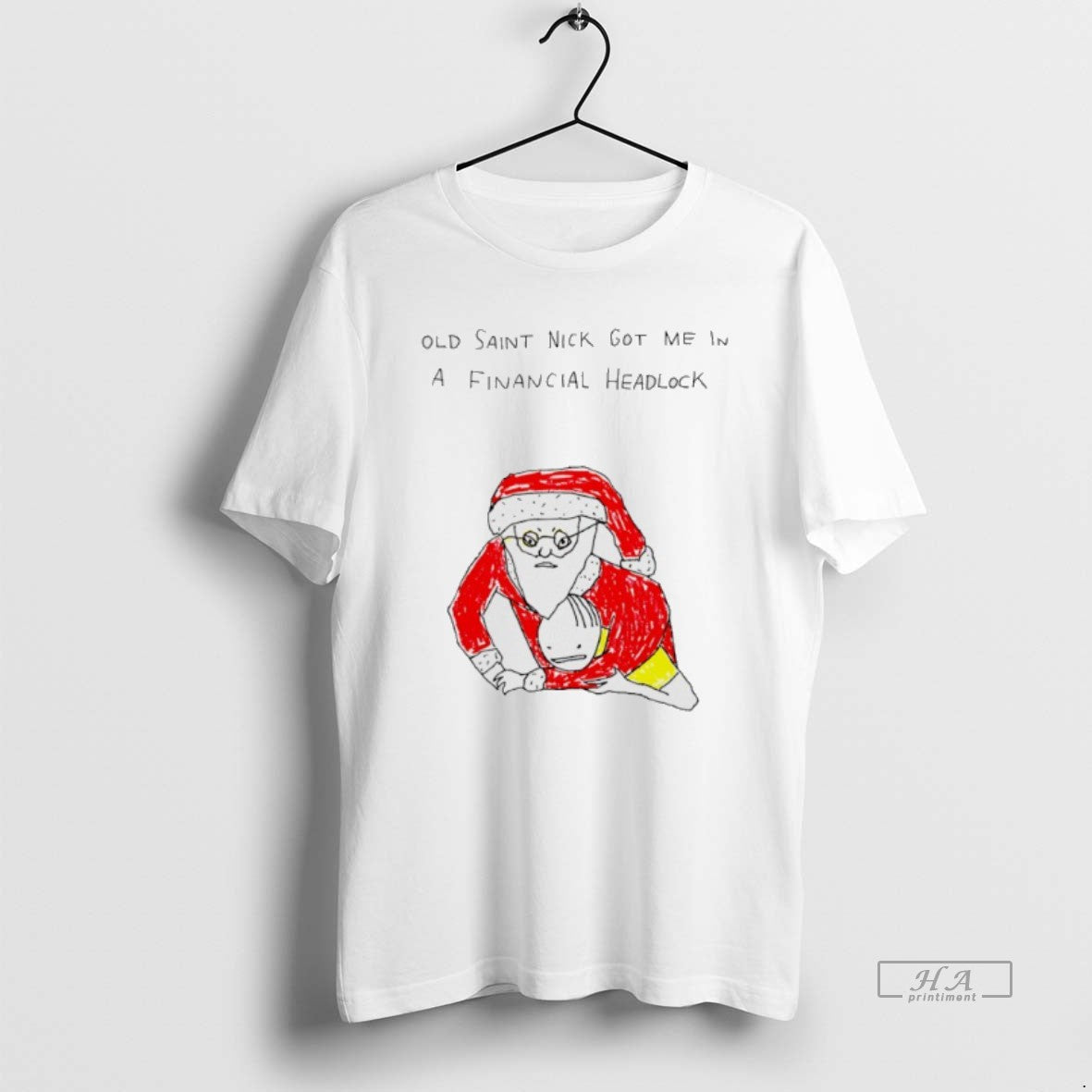 Official Old Saint Nick Got Me In A Financial Chokehold T-Shirts, Hoodie, Sweatshirt | CiraTrend.com