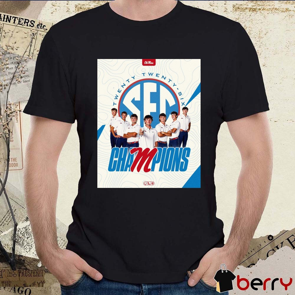 Ole Miss Rebels Golf 2026 SEC Championship Poster t-shirt