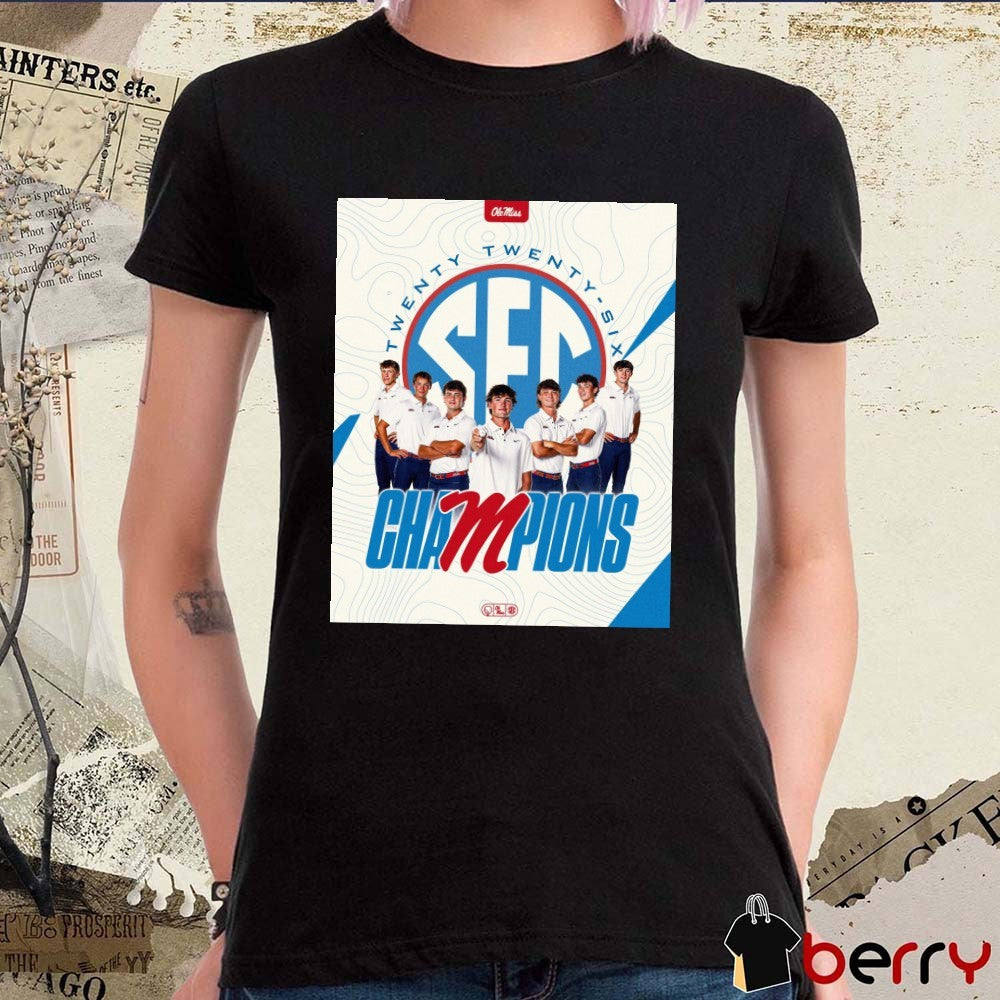 Ole Miss Rebels Golf 2026 SEC Championship Poster t-shirt