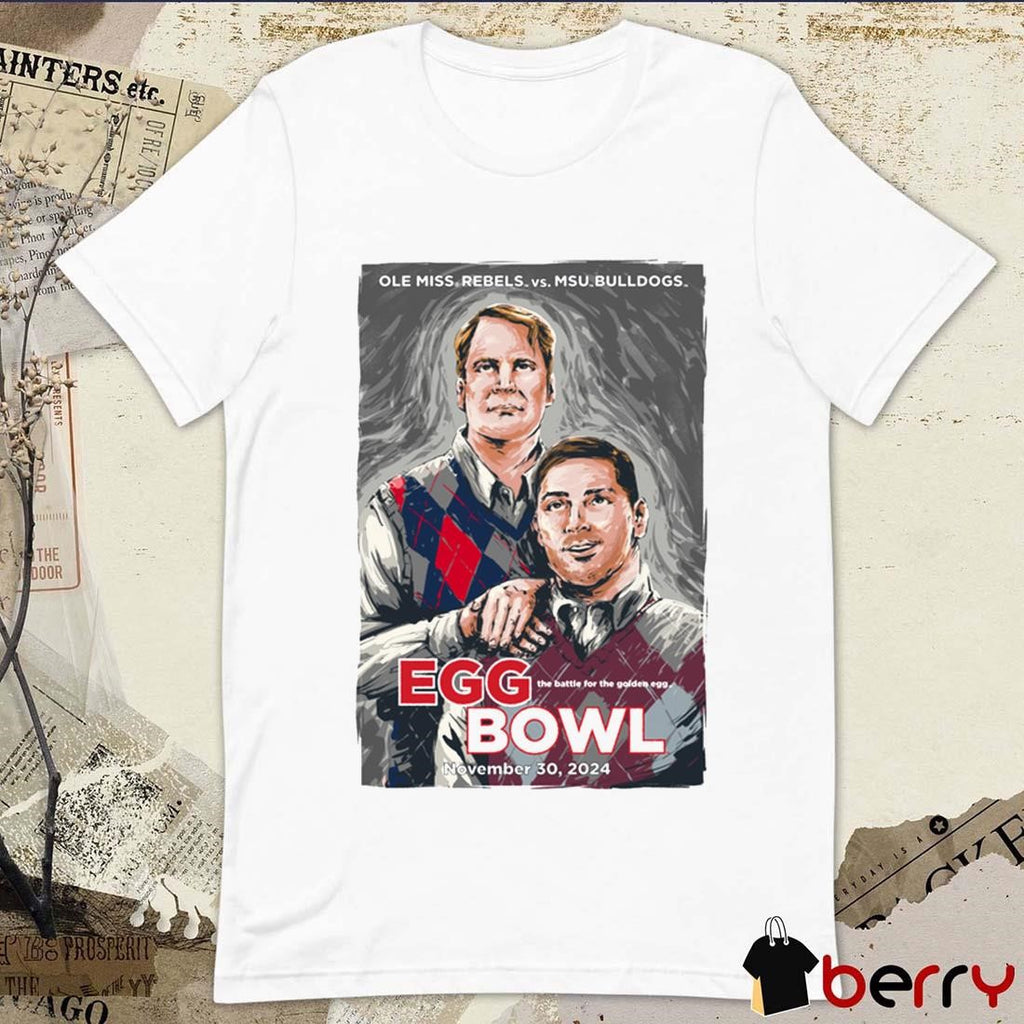 Ole Miss Rebels vs. Mississippi State Bulldogs Game Day 2024 The Battle For The Golden Egg Nov 30 t-shirt