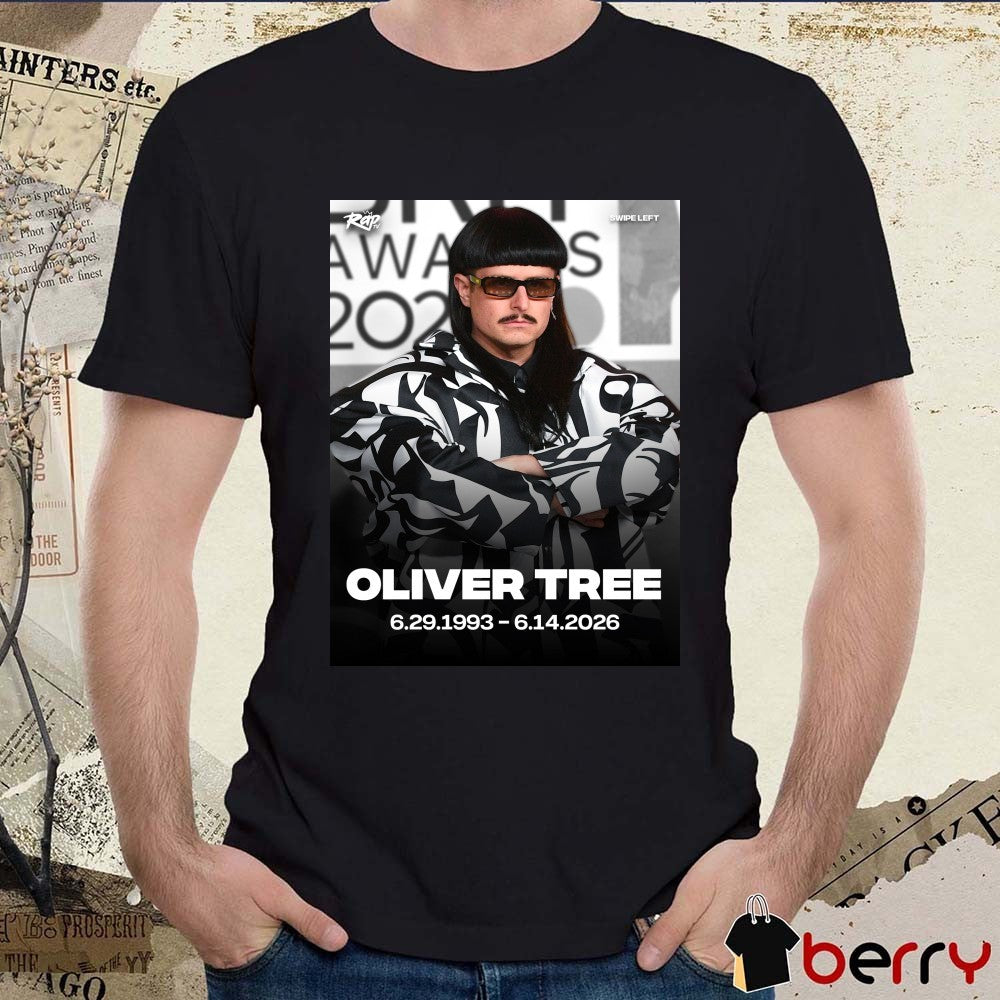 Oliver Tree June 29 1993 – June 14 2026 RapTV Poster t-shirt