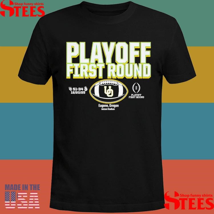 Oregon Football Ducks First Round Winner 2025 Cfp T-shirt