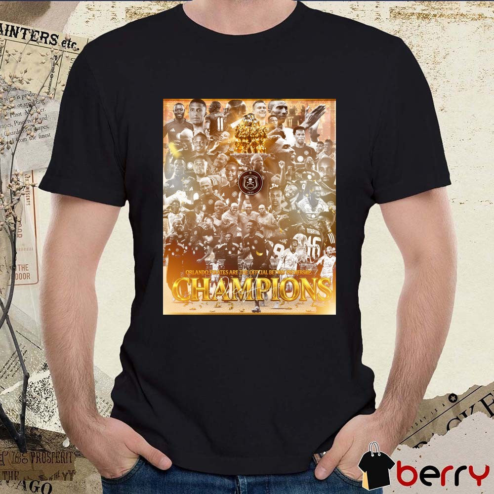 Orlando Pirates Football Club The Betway Premiership Champions Signature 2026 Poster t-shirt