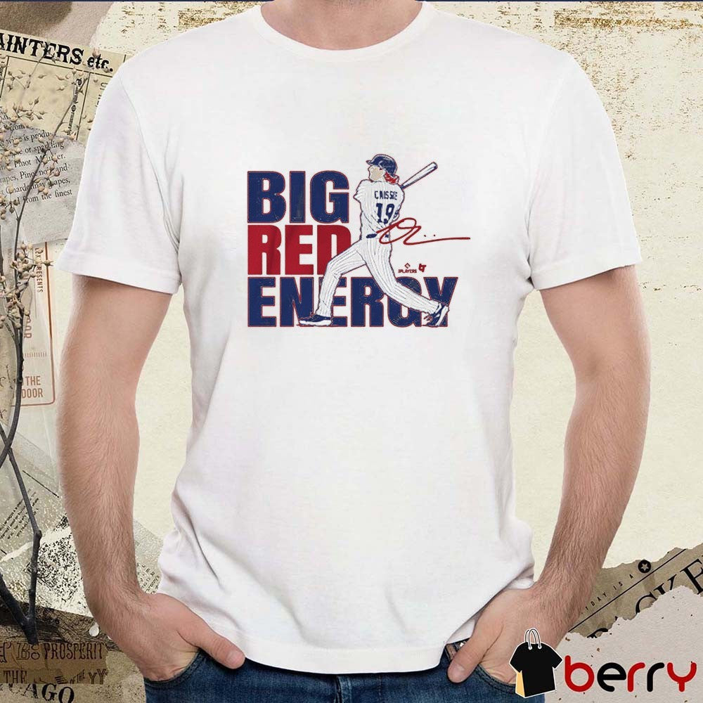 Owen Caissie Big Red Energy Chicago Cubs MLB 2025 Signature t-shirt
