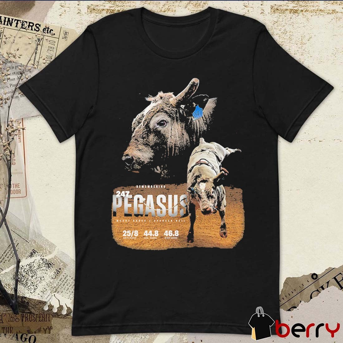 PBR Remembering 247 Pegasus McCoy Rodeo Spencer Neil 2026 t-shirt