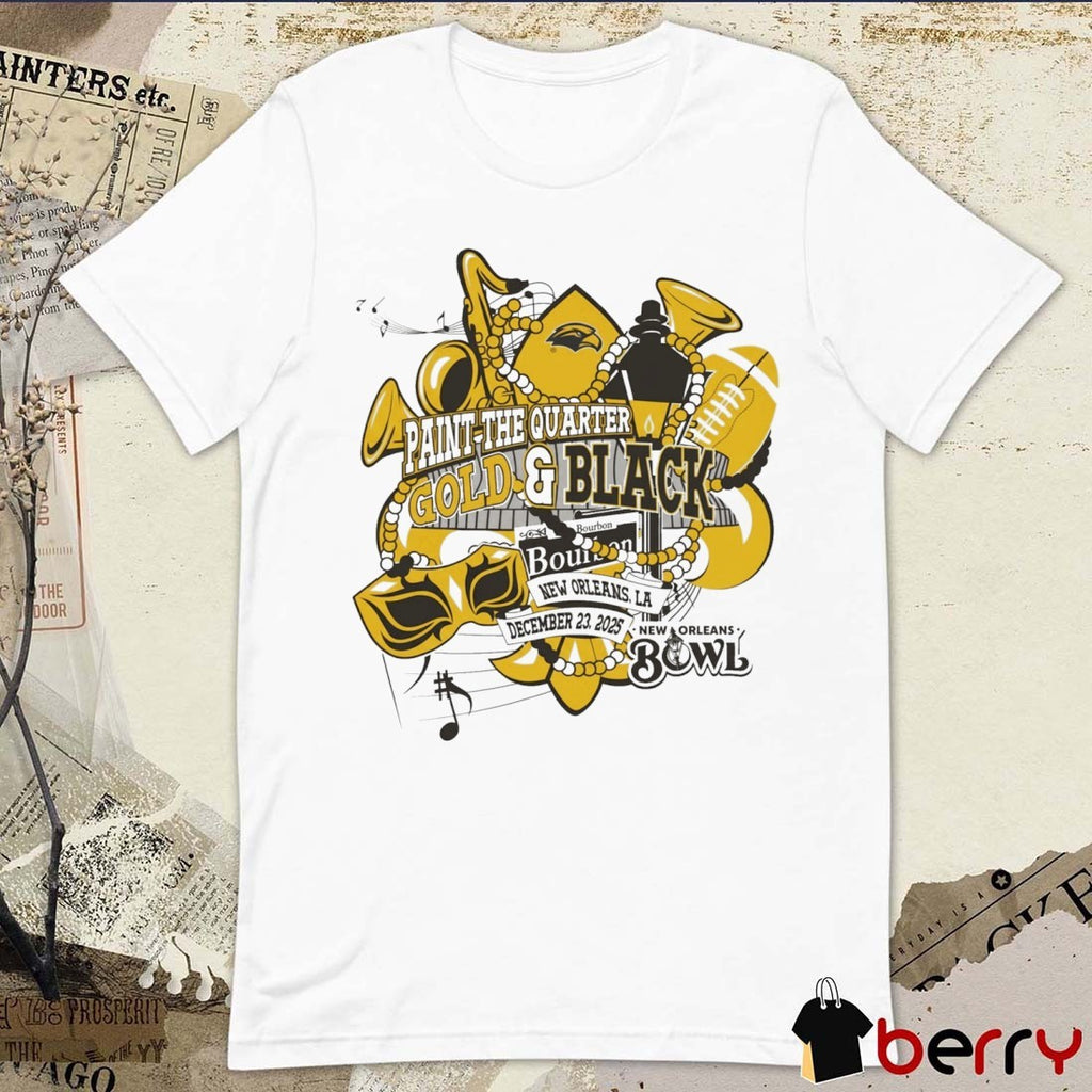 Paint the Quarter Gold and Black New Orleans Bowl New Orleans, LA December 23, 2025 t-shirt