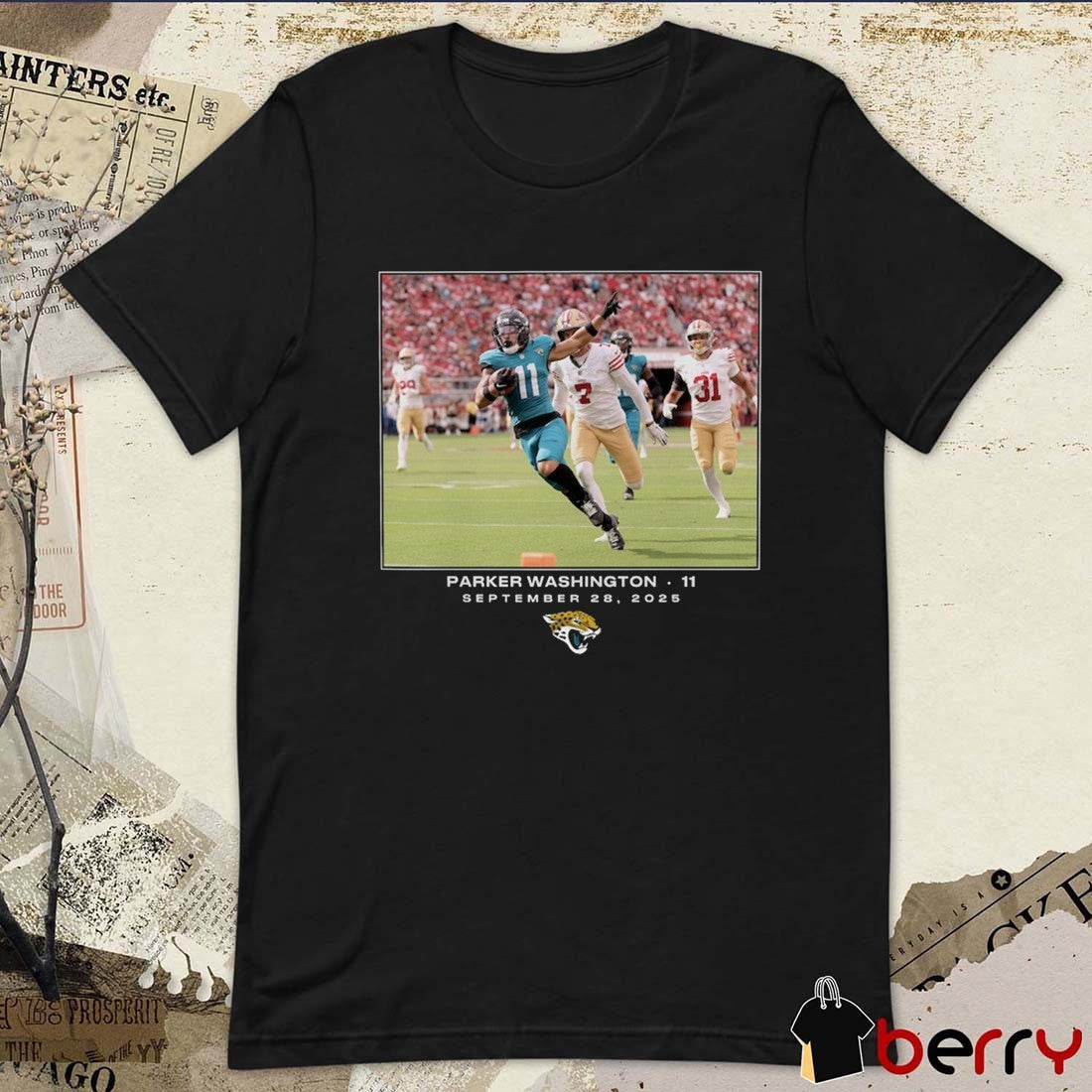 Parker Washington Jacksonville Jaguars NFL Flash Features Week 4 September 28 2025 t-shirt
