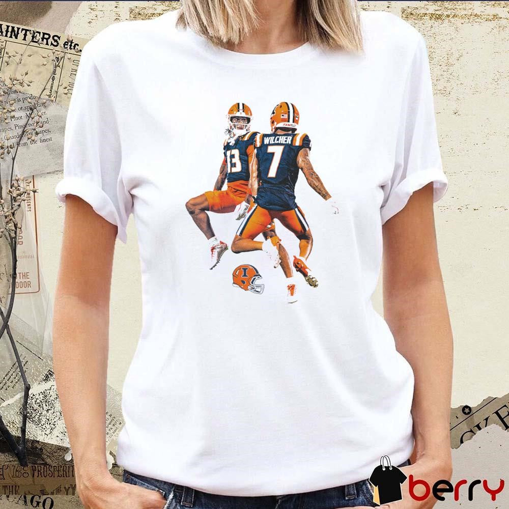 Pat Bryant And Kenari Wilcher Hang Time Illinois Football Graphic t-shirt