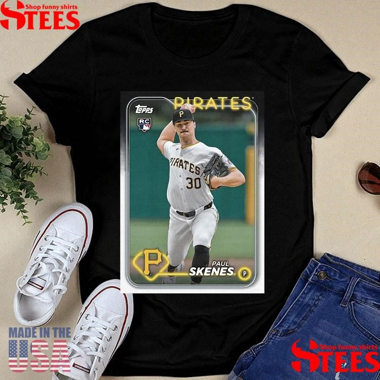 Paul Skenes Pittsburgh Pirates Homage 2024 Topps Baseball Card Player Shirts