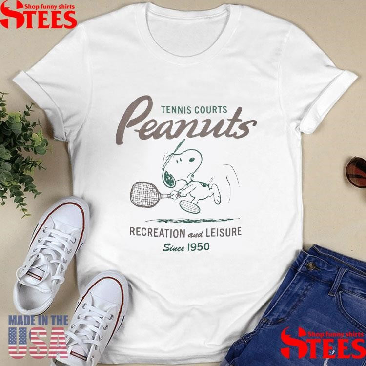 Peanuts Tennis Courts Recreation And Leisure Since 1950 Shirts