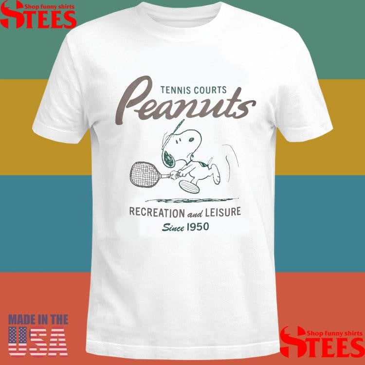 Peanuts Tennis Courts Recreation And Leisure Since 1950 Shirts