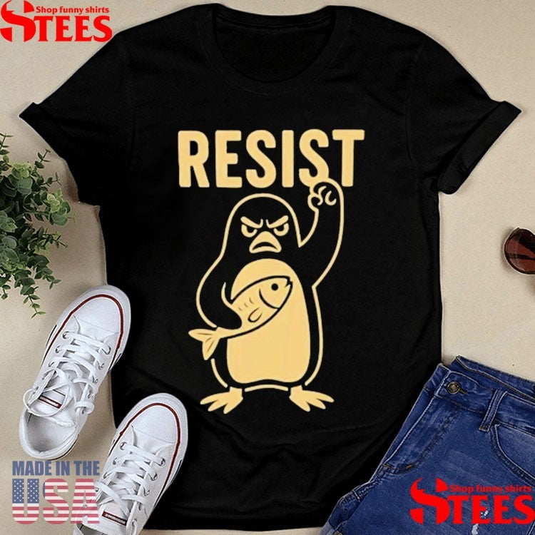 Penguins Resist Funny Anti-trump Penguin Tariffs Shirts