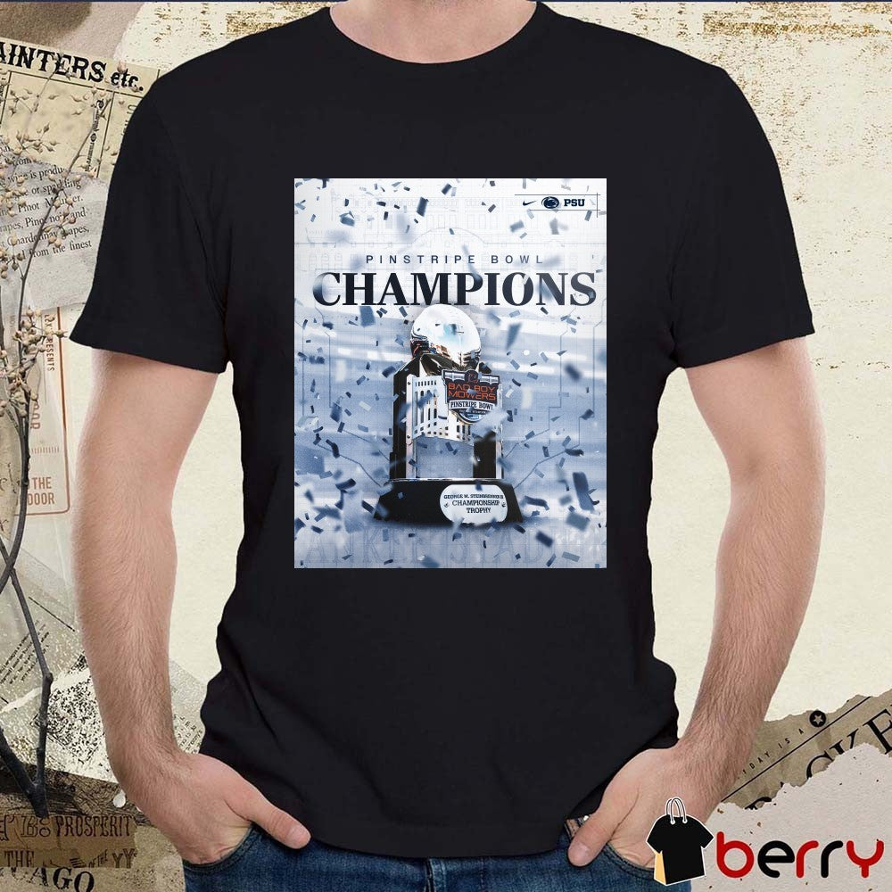 Penn State Nittany Lions 2025 Bad Boy Mowers Pinstripe Bowl Champions in The Bronx Poster t-shirt