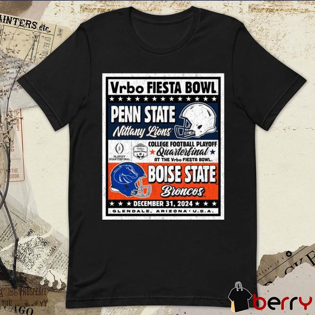 Penn State Nittany Lions Vs Boise State Broncos CFP Vrbo Fiesta Bowl Matchup Ringside Rivalry Dec 31 2024 Vintage t-shirt