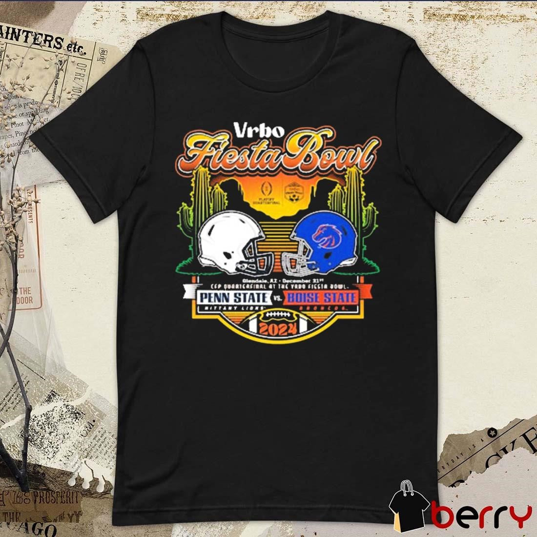 Penn State Nittany Lions Vs Boise State Broncos Helmet Dec 31 2024 CFP Vrbo Fiesta Bowl Matchup Sunset Showdown t-shirt