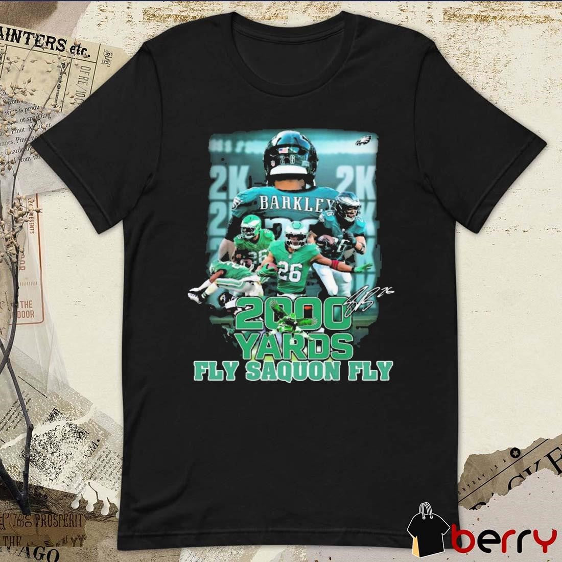 Philadelphia Eagles 2024 Barkley Saquon 200 Yards NFC East Champions Fly Saquon Fly Signature Graphic t-shirt