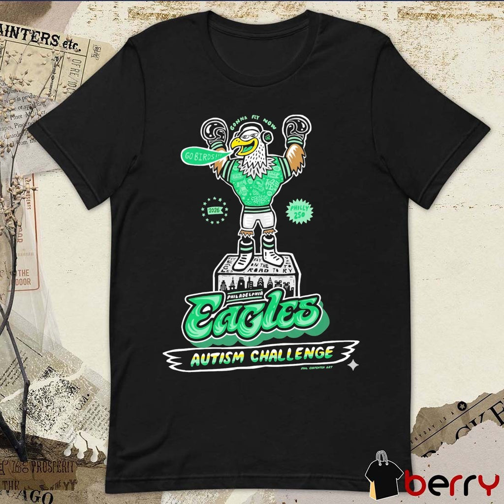 Philadelphia Eagles Autism Challenge Fly Eagles Fly On The Road To Victory 2026 t-shirt