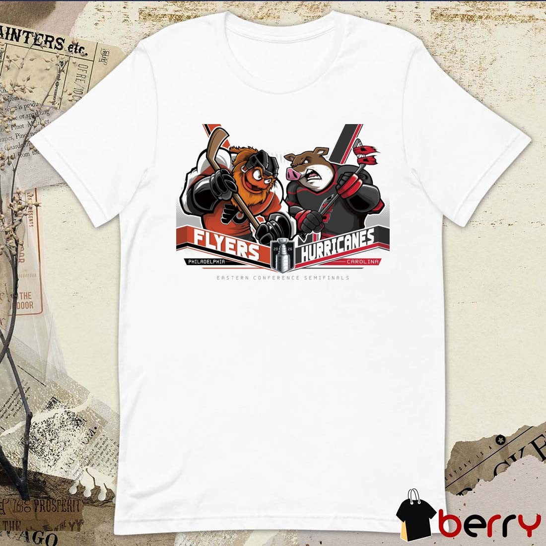 Philadelphia Flyers Vs Carolina Hurricanes 2026 Eastern Conference Semifinals Matchup Mascot t-shirt