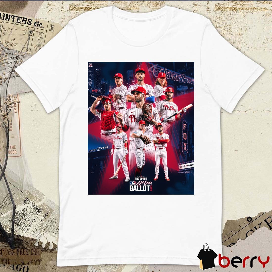 Philadelphia Phillies MLB 2025 All-Star Ballot Truist Park Poster t-shirt