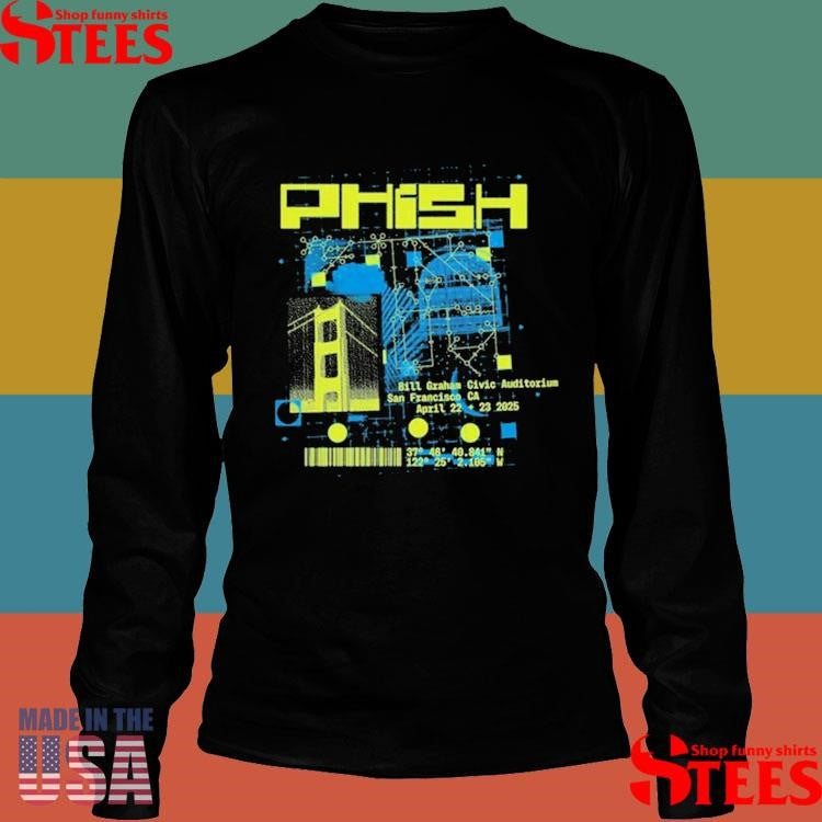 Phish Apr 22-23, 2025 San Francisco, Ca Tour Shirts