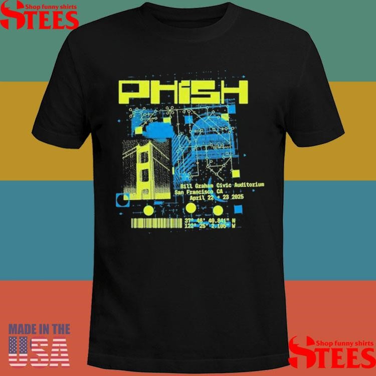 Phish Apr 22-23, 2025 San Francisco, Ca Tour Shirts