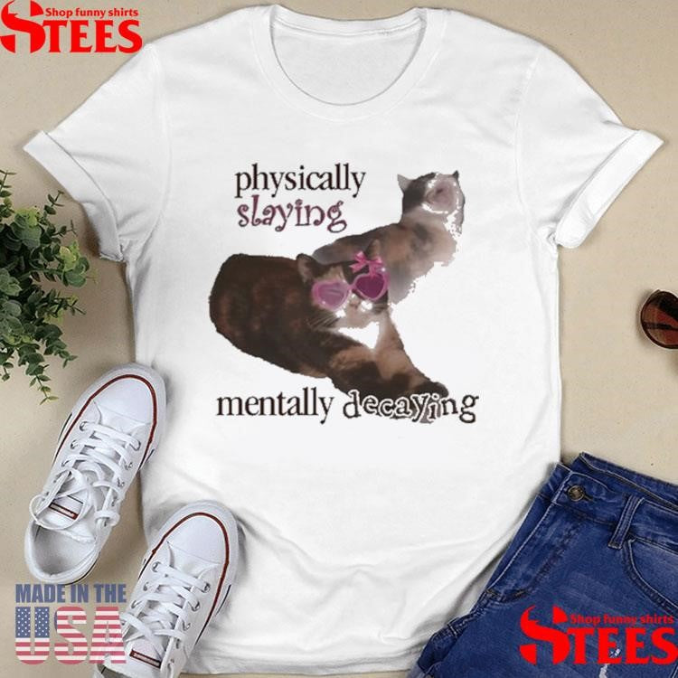Physically Slaying Mentally Decaying Cat Shirts
