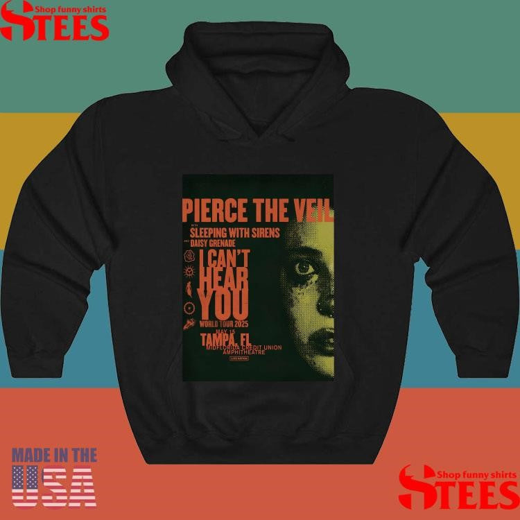 Pierce The Veil Live The Midflorida Credit Union Amphitheatre Tampa, Fl May 15 2025 Shirts