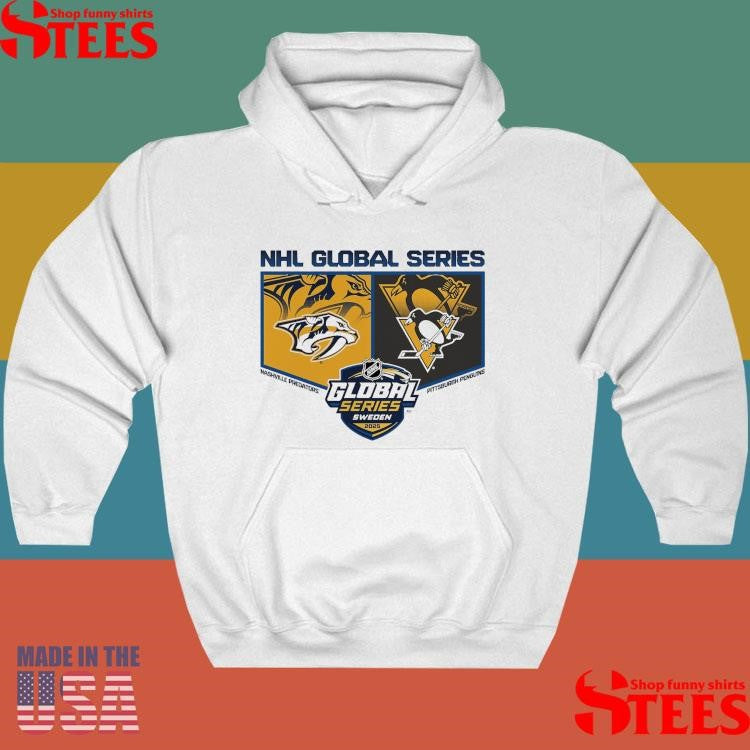 Pittsburgh Penguins Vs. Nashville Predators 2025 Global Series Shirts