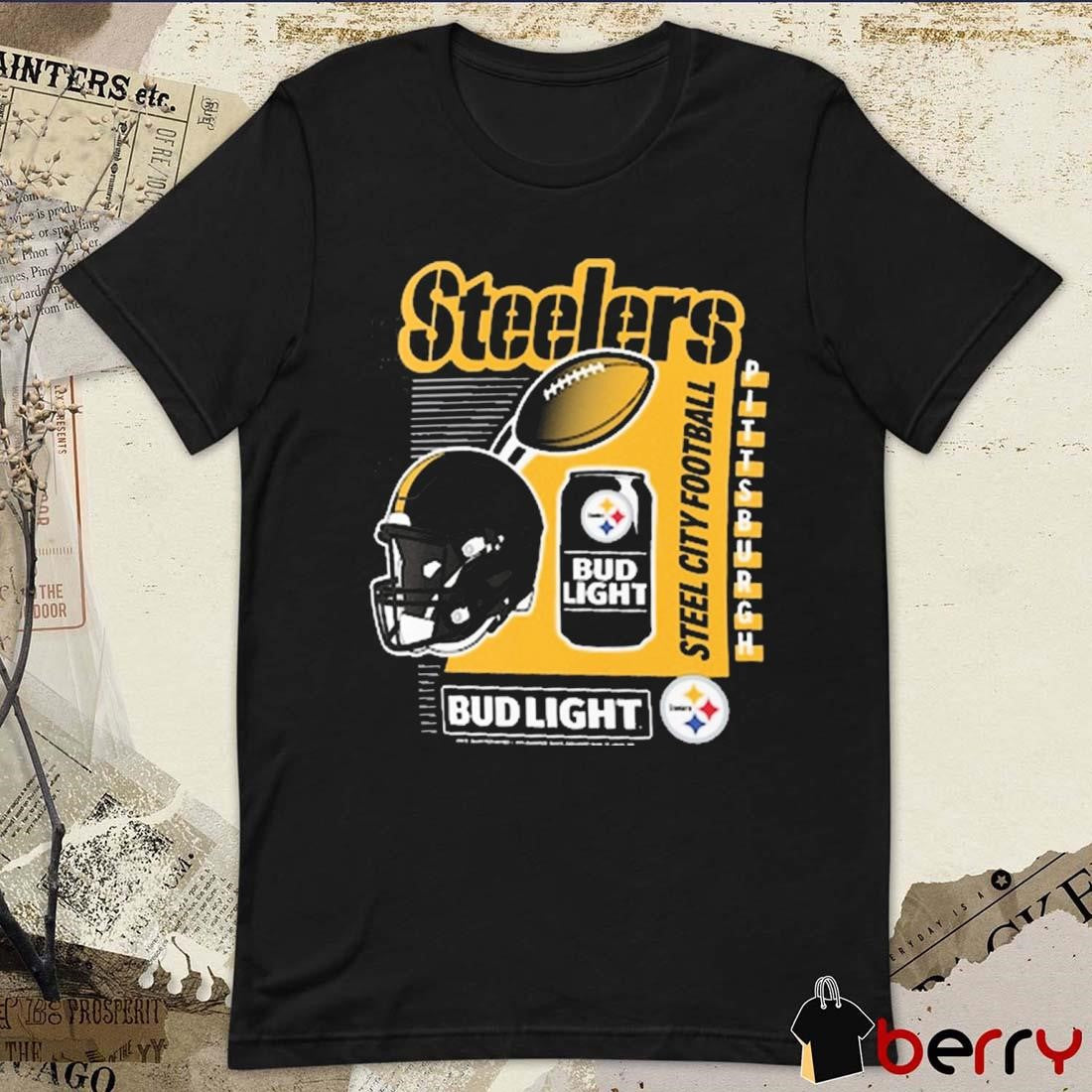 Pittsburgh Steelers NFL Steel City Football Bud Light 2024 t-shirt