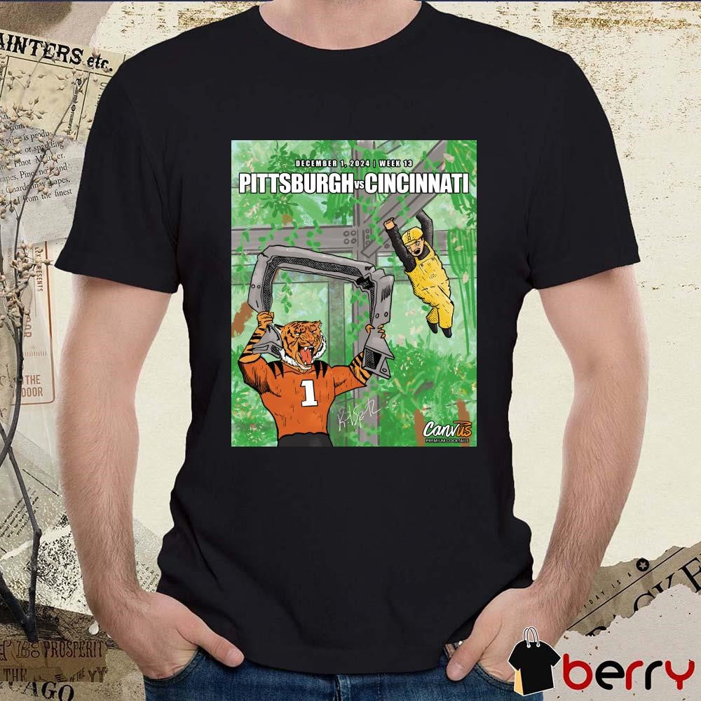 Pittsburgh Steelers Vs Cincinnati Bengals December 1 2024 Rivalry Week 13 Signature Poster t-shirt
