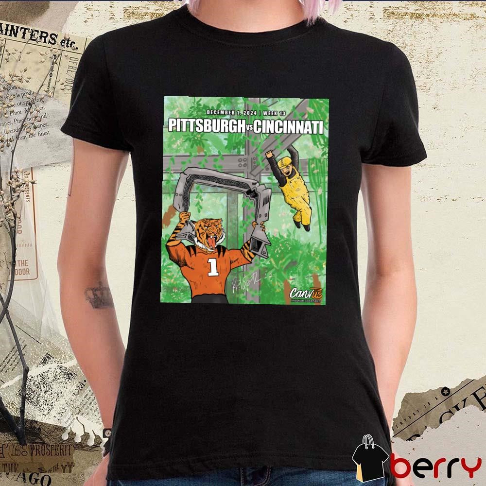 Pittsburgh Steelers Vs Cincinnati Bengals December 1 2024 Rivalry Week 13 Signature Poster t-shirt