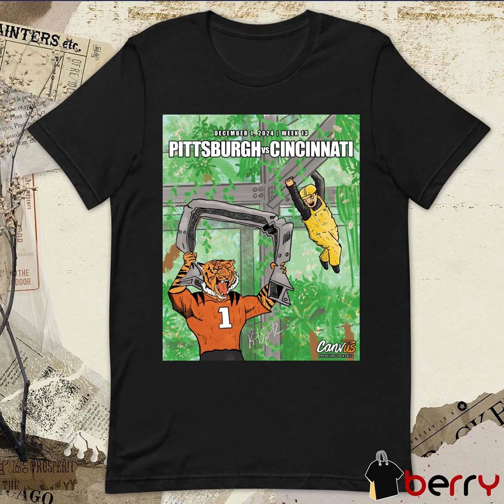 Pittsburgh Steelers Vs Cincinnati Bengals December 1 2024 Rivalry Week 13 Signature Poster t-shirt