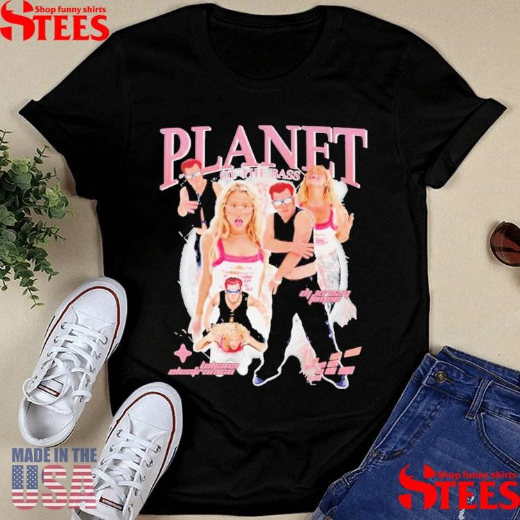 Planet Of The Bass Dj Crazy Times And Ms Biljana Electronica T-shirt